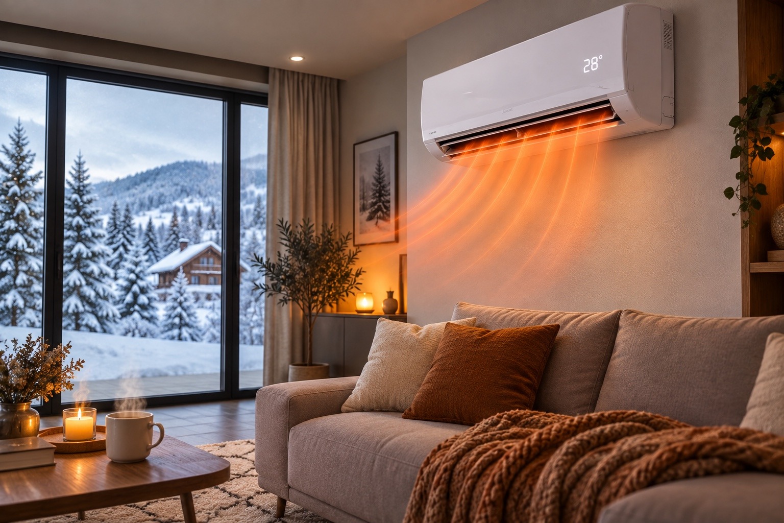 Climatisation réversible pour chauffage et rafraîchissement